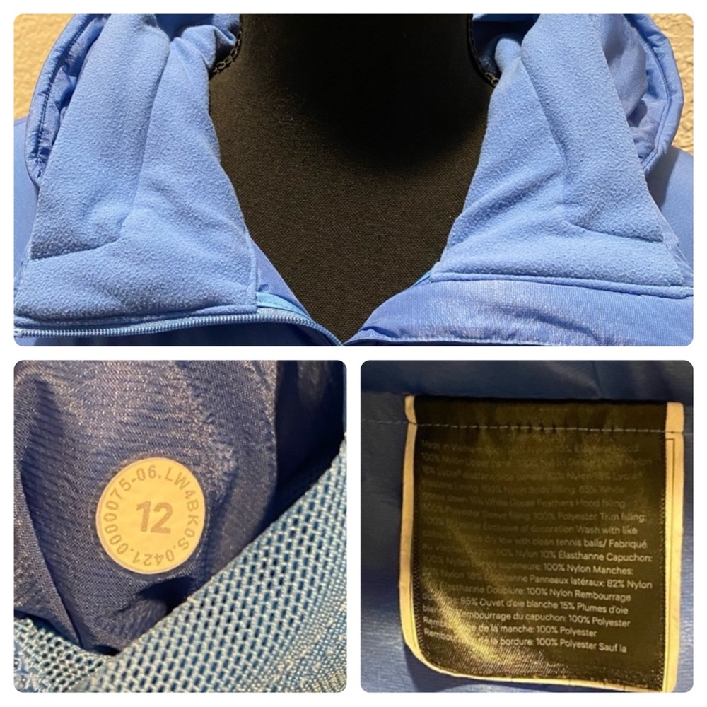 Lululemon Down For It Jacket Blue Nile sz.12 💙 - Picture 8 of 11